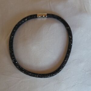 Swarovski Black Necklace with Silver Accents